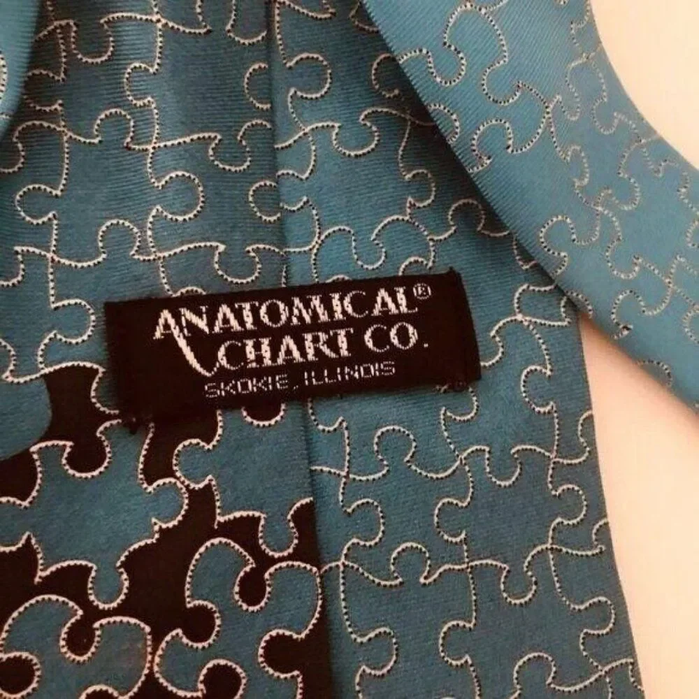 #3021 Christmas puzzle pieces necktie 57 X 4